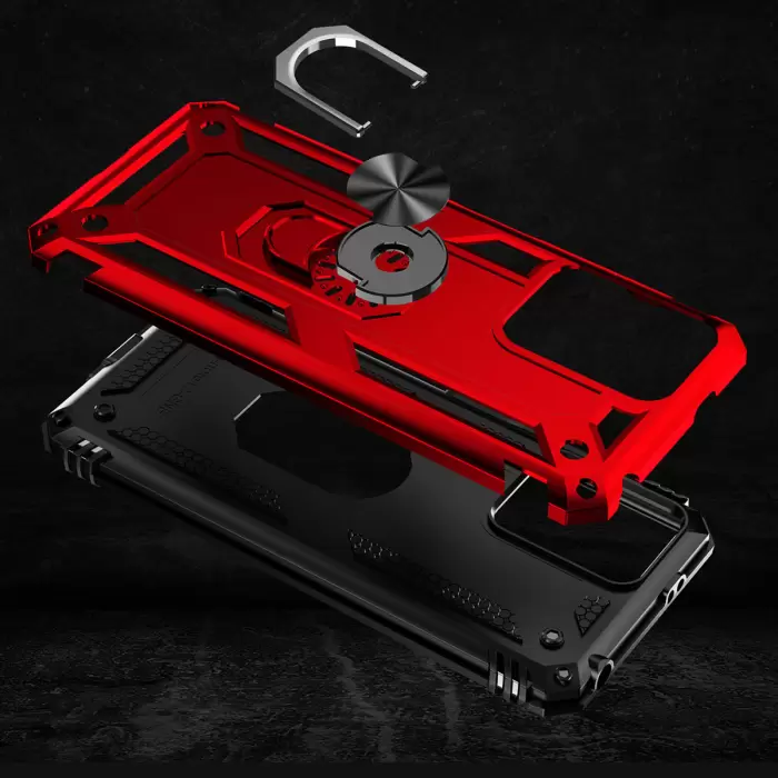 Xiaomi Redmi Note 12 5G Kılıf Lopard Kamera Korumalı Sürgülü Yüzüklü Orjinal Tasarım Armor Vega