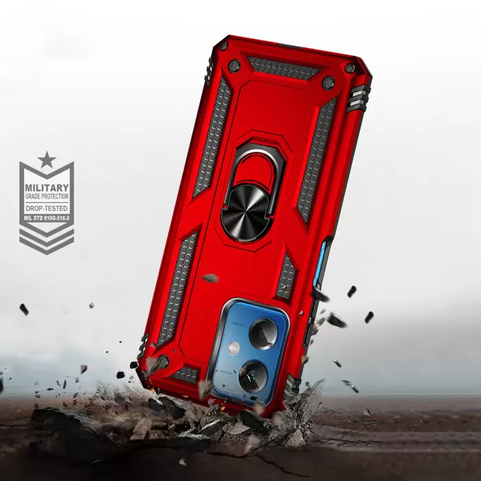 Xiaomi Redmi Note 12 5G Kılıf Lopard Kamera Korumalı Sürgülü Yüzüklü Orjinal Tasarım Armor Vega