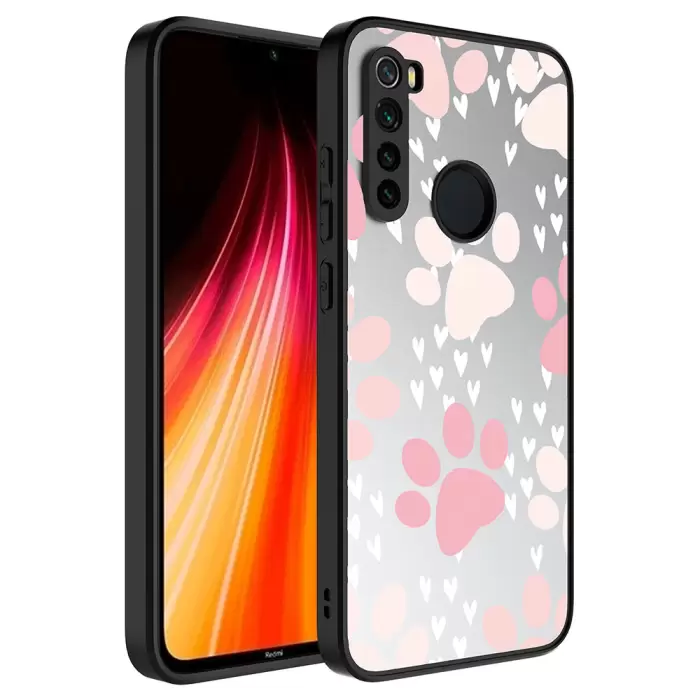 Xiaomi Redmi Note 8 Kılıf Aynalı Desenli Kamera Korumalı Parlak Lopard Mirror Kapak