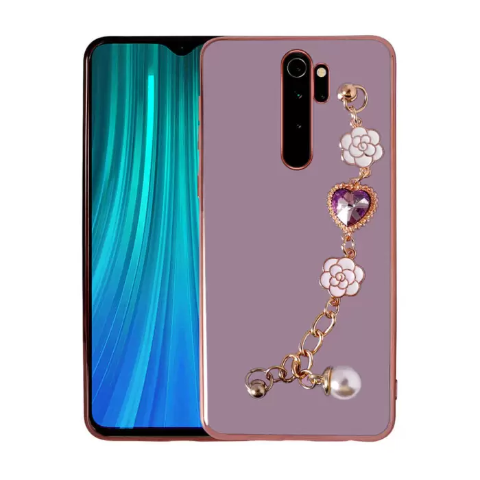 Xiaomi Redmi Note 8 Pro Kılıf El Tutamaçlı Kamera Korumalı Lopard Taka Silikon Kapak