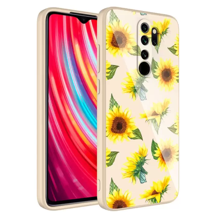 Xiaomi Redmi Note 8 Pro Kılıf Kamera Korumalı Desenli Sert Silikon  Epoksi Kapak