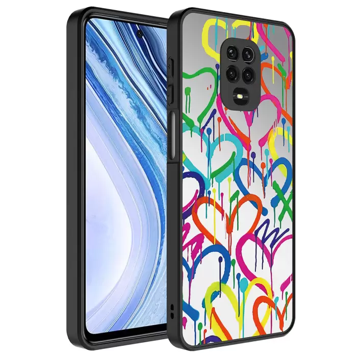 Xiaomi Redmi Note 9 Pro Kılıf Aynalı Desenli Kamera Korumalı Parlak Lopard Mirror Kapak