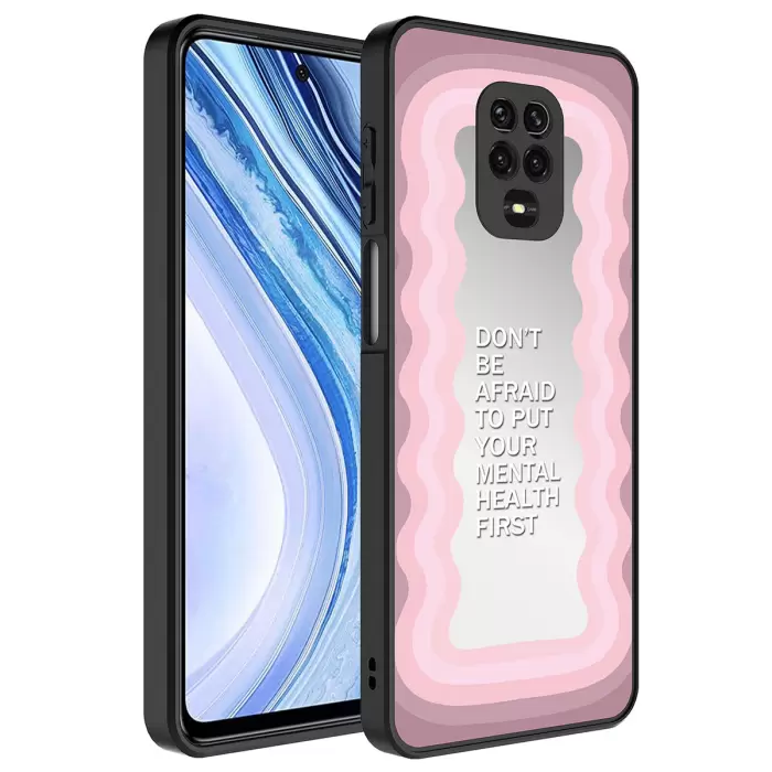 Xiaomi Redmi Note 9 Pro Kılıf Aynalı Desenli Kamera Korumalı Parlak Lopard Mirror Kapak