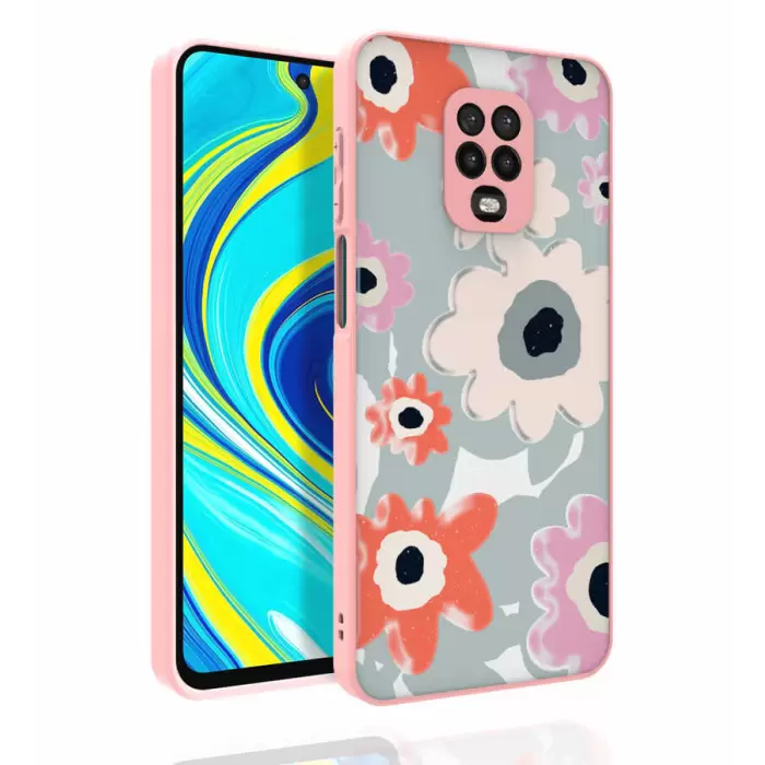 Xiaomi Redmi Note 9 Pro Kılıf Desenli Kamera Korumalı Parlak Lopard Nora Kapak