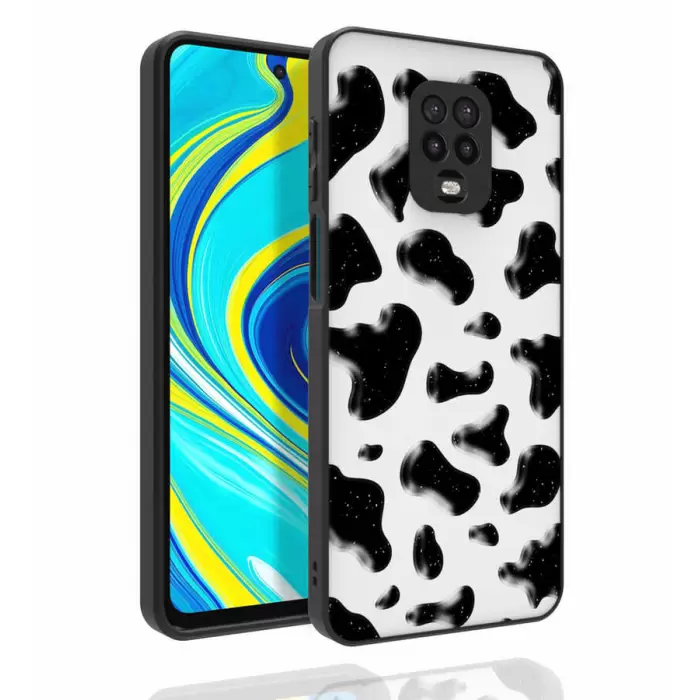 Xiaomi Redmi Note 9 Pro Kılıf Desenli Kamera Korumalı Parlak Lopard Nora Kapak