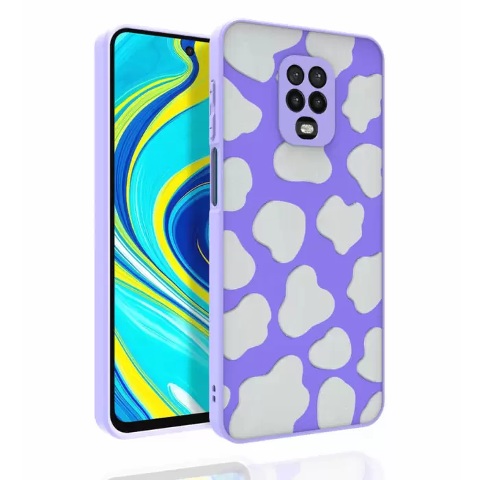 Xiaomi Redmi Note 9 Pro Kılıf Desenli Kamera Korumalı Parlak Lopard Nora Kapak