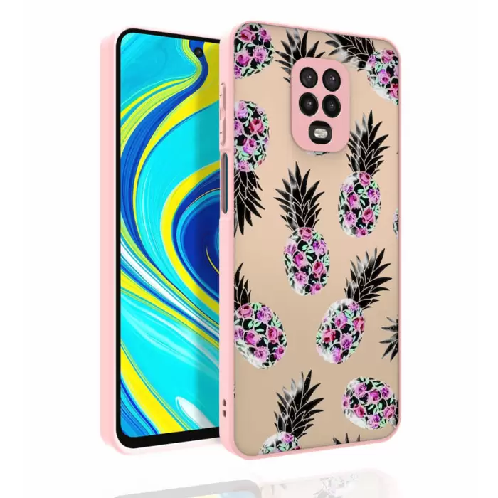 Xiaomi Redmi Note 9S Kılıf Desenli Kamera Korumalı Parlak Lopard Nora Kapak