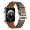 ​​​Apple Watch 40mm Metal Tokalı Hermes Deri Kordon Strap Pu Deri Akıllı Saat Kordon Kayış