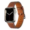 ​​​Apple Watch 40mm Metal Tokalı Hermes Deri Kordon Strap Pu Deri Akıllı Saat Kordon Kayış