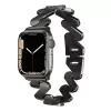 ​​​Apple Watch Ultra 49mm Kordon Kordon Metal Kıvrımlı Desenli Parlak Çelik Kayış Uyumlu KRD-80