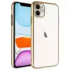 iPhone 11 Kılıf Kenarları Renkler Kamera Lens Koruma Darbe Emici Sert Kapak Riksos