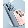 iPhone 13 Metal Çerçeveli Lens Koruma Parlak Renkli Kamera Koruyucu CL-08 Tam Koruma Temperli Cam CL-03