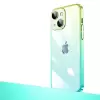 iPhone 13 Kılıf Premium Colorful Ince Kapak Senkron Kamera Üstü Cam Kaplamalı Rainbow Mika