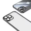 iPhone 14 Pro Kılıf Kenarları Renkler Kamera Lens Koruma Darbe Emici Sert Kapak Riksos