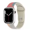 Apple Watch 42mm 10.Nesil Renkli Desenli Yüzey Tasarımı Krd-62 Silikon Kordon