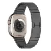 Apple Watch 42mm 10.Nesil  KRD-82 Çizgi Orjnal Tasarım Şık Ve Dayanıklı Metal Kordon