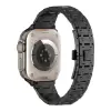 İnce Çelik Kordon Apple Watch 10. Nesil 46mm Otomatik Klipsli Şeritli KRD-83