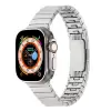 Apple Watch 7 41mm  KRD-82 Çizgi Orjnal Tasarım Şık Ve Dayanıklı Metal Kordon