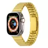 Apple Watch 7 45mm  KRD-82 Çizgi Orjnal Tasarım Şık Ve Dayanıklı Metal Kordon