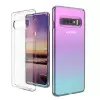 Samsung Galaxy S10 Plus Kılıf  Kamera Korumalı Kamera Korumalı Renksiz Şeffaf Esnek Silikon Kapak Süper