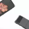 Samsung Galaxy Z Flip 4 Kılıf  Nitro Antishock Köşe Koruma Darbe Emici Şeffaf Doku Silikon