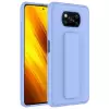 Xiaomi Poco X3 Kılıf Uyumlu Yumuşak Dokulu Standlı Esnek Silikon Özel Kılıf Qstand