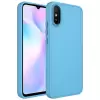 Xiaomi Redmi 9A Kılıf Metal Çerçeve Buton Içi Kadife Kılıf Kapak Doku Luna