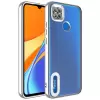 Xiaomi Redmi 9C Kamera Lens Korumalı Şeffaf Renkli Logo Gösteren Parlak Omega Kapak