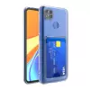 Xiaomi Redmi 9C Kılıf Şeffaf Renksiz Kartlıklı Cüzdanlı Kamera Korumalı Esnek Silikon Kapak Setra