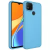 Xiaomi Redmi 9C Kılıf Metal Çerçeve Buton Içi Kadife Kılıf Kapak Doku Luna