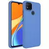 Xiaomi Redmi 9C Kılıf Metal Çerçeve Buton Içi Kadife Kılıf Kapak Doku Luna