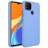 Xiaomi Redmi 9C Kılıf Metal Çerçeve Buton Içi Kadife Kılıf Kapak Doku Luna