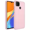 Xiaomi Redmi 9C Kılıf Metal Çerçeve Buton Içi Kadife Kılıf Kapak Doku Luna