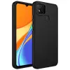 Xiaomi Redmi 9C Kılıf Metal Çerçeve Buton Içi Kadife Kılıf Kapak Doku Luna