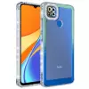 Xiaomi Redmi 9C Kılıf Simli ve Renk Geçiş Tasarımlı Lens Korumalı  Park Kapak