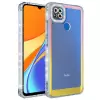 Xiaomi Redmi 9C Kılıf Simli ve Renk Geçiş Tasarımlı Lens Korumalı  Park Kapak