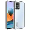 Xiaomi Redmi Note 11 Global Kamera Lens Korumalı Şeffaf Renkli Logo Gösteren Parlak Omega Kapak