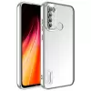 Xiaomi Redmi Note 8 Kamera Lens Korumalı Şeffaf Renkli Logo Gösteren Parlak Omega Kapak