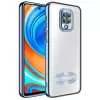 Xiaomi Redmi Note 9 Pro Kamera Lens Korumalı Şeffaf Renkli Logo Gösteren Parlak Omega Kapak