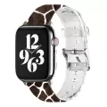 Apple Watch 2 3 4 5 6 7 8 Se 38 40 41mm Zürafa Desenli Kordon Kayış Bileklik Klasik Kaliteli Silikon