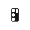 Oppo A16 Lopard Siyah Çerçeveli Lens Koruma Parlak Renkli Kamera Koruyucu CL-08 Cam 3D-Kamera-Cam