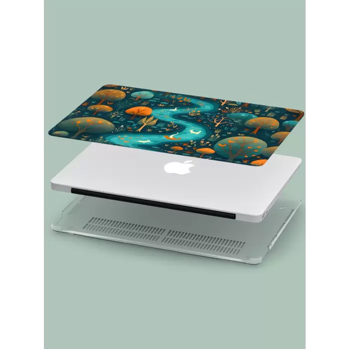 Macbook Pro Kılıf 15.4 inç A1707-A1990 MacAi07 Şeffaf Koruyucu Kapak Patika Manzara