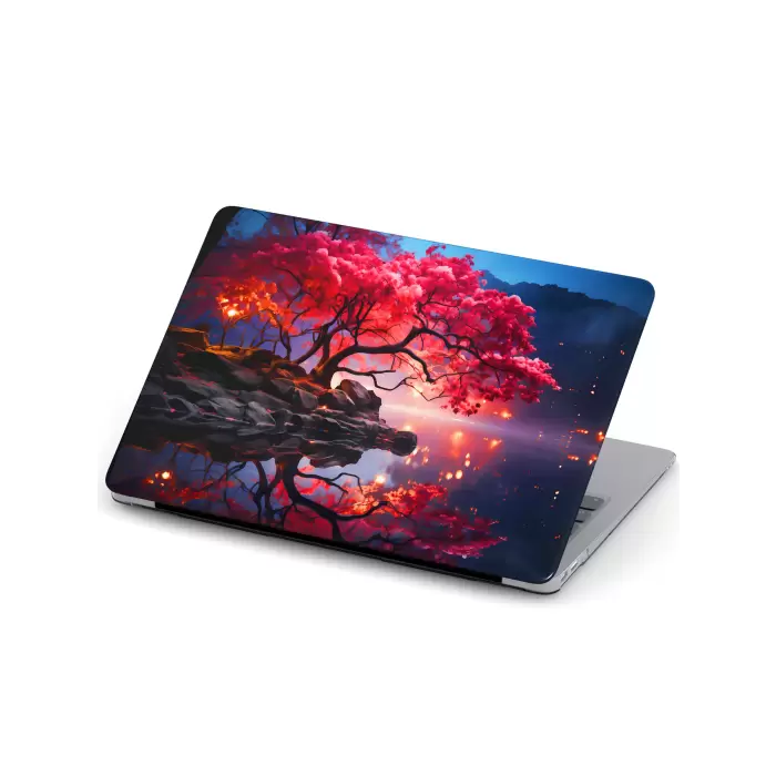 Macbook Pro Kılıf 15.4 inç A1707-A1990 MacAi06 Şeffaf Sert PVC Japon Kiraz Ağacı