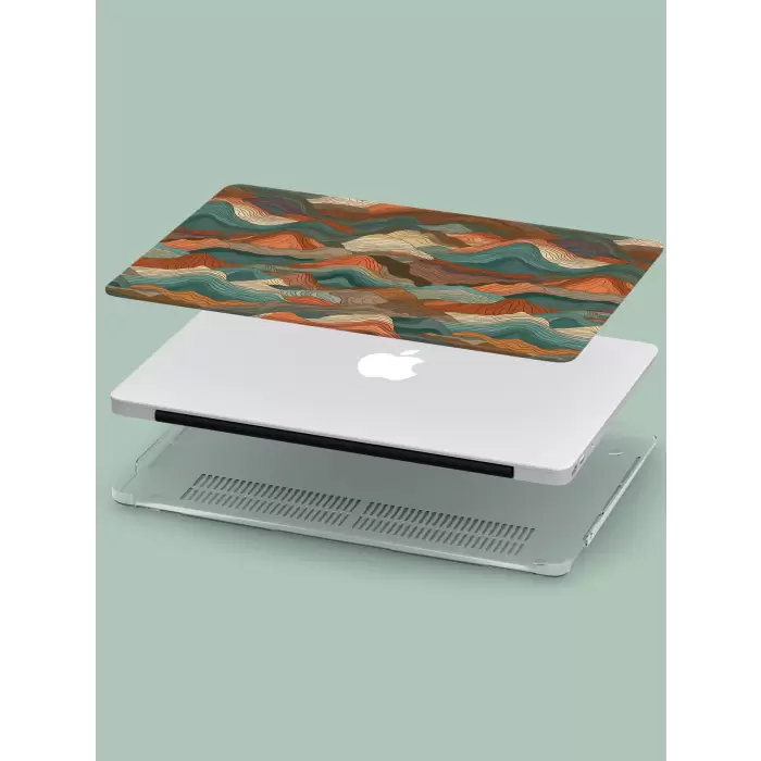 Macbook Pro Kılıf 15.4 inç A1707-A1990 MacAi30 Şeffaf Sert Kapak İkonik Dağlar