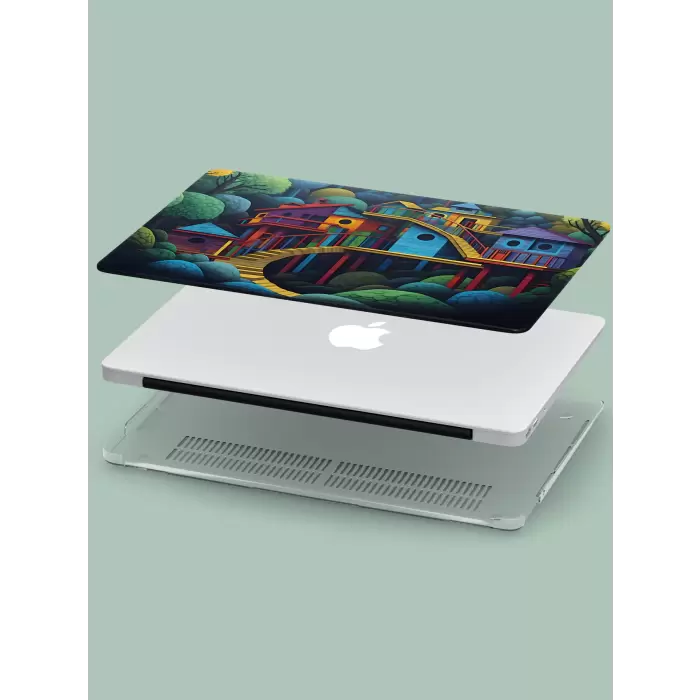Macbook Pro Kılıf 15.4 inç A1707-A1990 MacAi22 Şeffaf Sert Kapak Orman Evi
