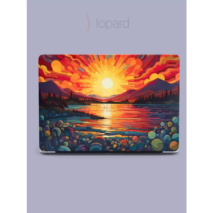 Macbook Pro Kılıf 15.4 inç A1707-A1990 MacAi13 Şeffaf Sert Koruma Kılıfı Kumsal Güneş