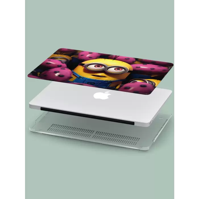 Macbook Pro Kılıf 15.4 inç A1707-A1990 MacAi18 Şeffaf Notebook Kılıfı Sevimli Hırsızlar