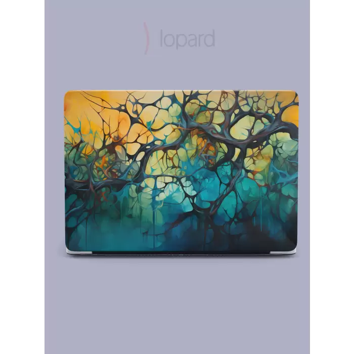 Macbook Pro Kılıf 15.4 inç A1707-A1990 MacAi01 Şeffaf Ön Arka Kapak Koruma Zehirli Sarmaşık