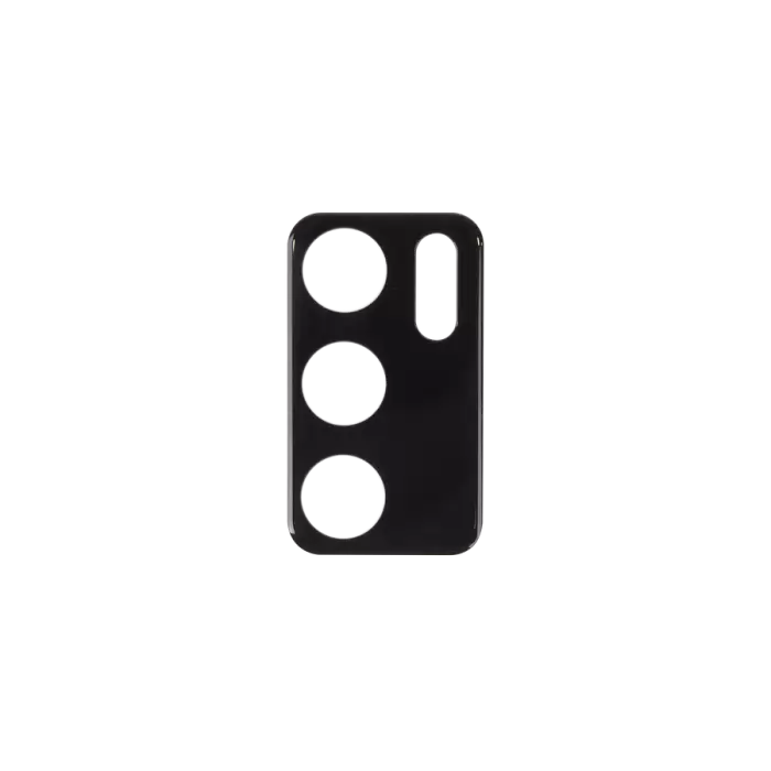 Oppo A16 Lopard Siyah Çerçeveli Lens Koruma Parlak Renkli Kamera Koruyucu CL-08 Cam 3D-Kamera-Cam