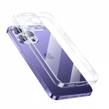 iPhone 13 Pro Kılıf Renksiz Şeffaf Sert Kapak Kamera Çıkıntılı Korumalı Darbe Emici Vayt